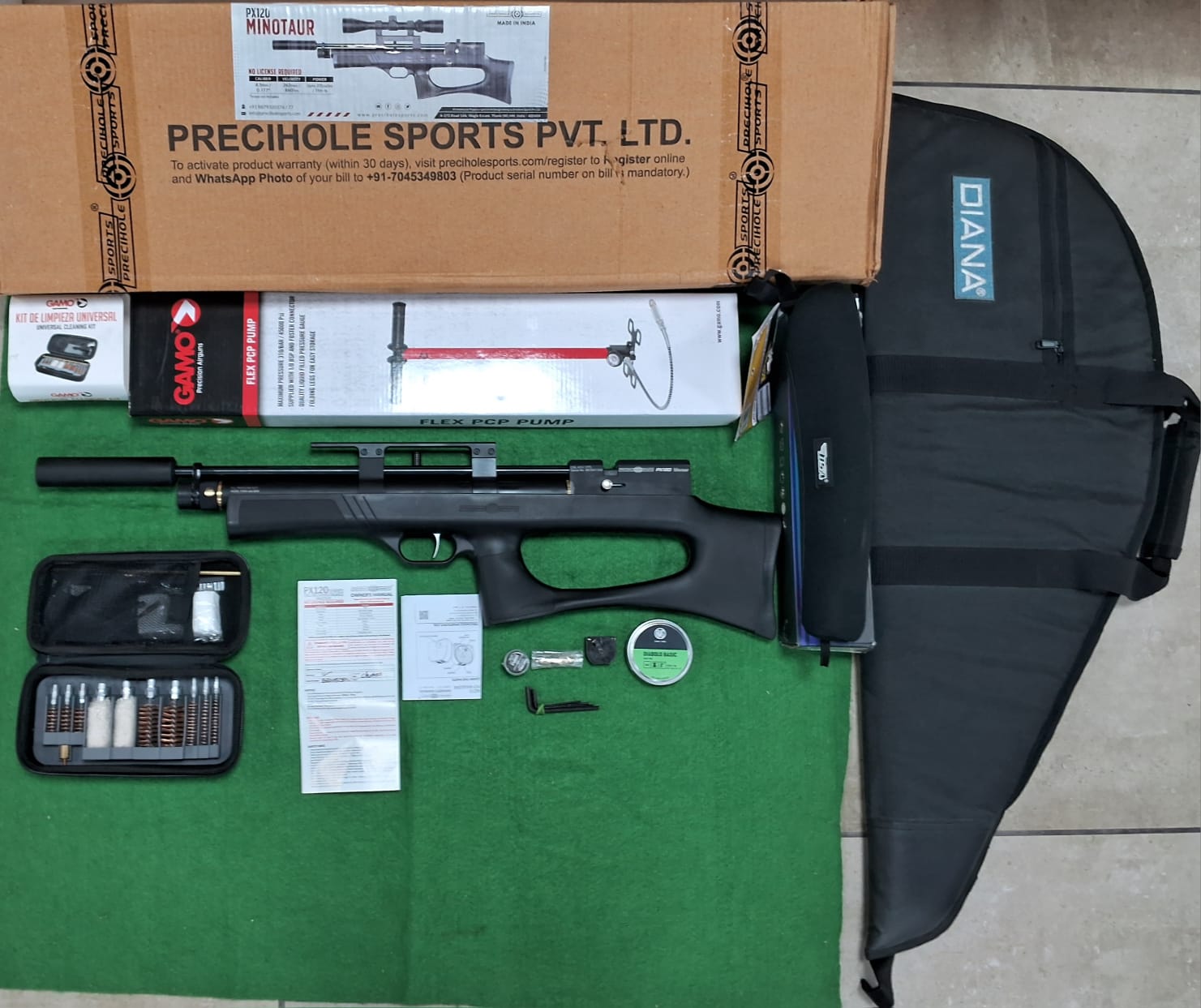 Jual Combo PX120 Minotaur X3, Gamo PCP Pump, Gamo Cleaning Kit Murah 112